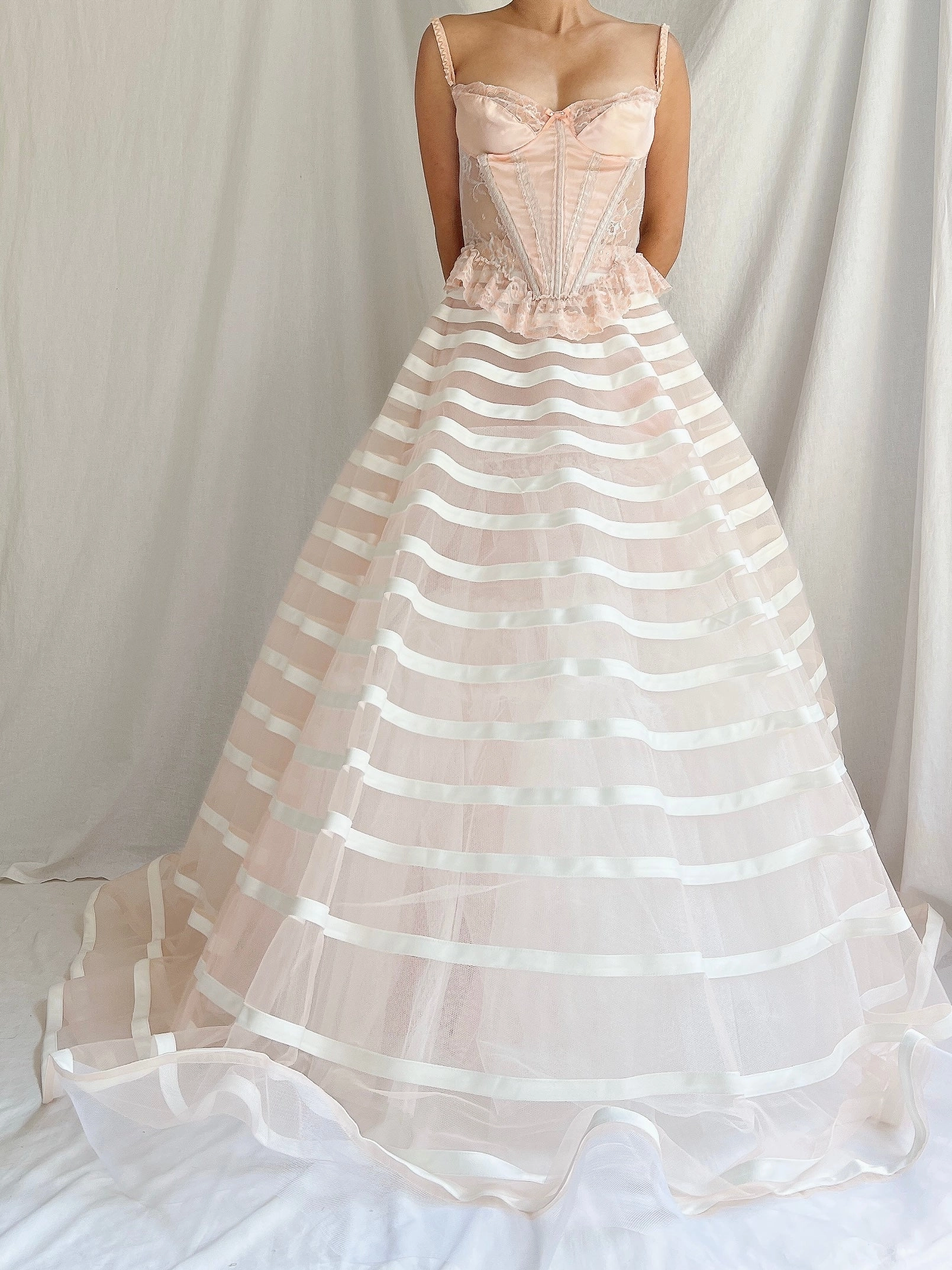 00s Striped Tulle Skirt - S