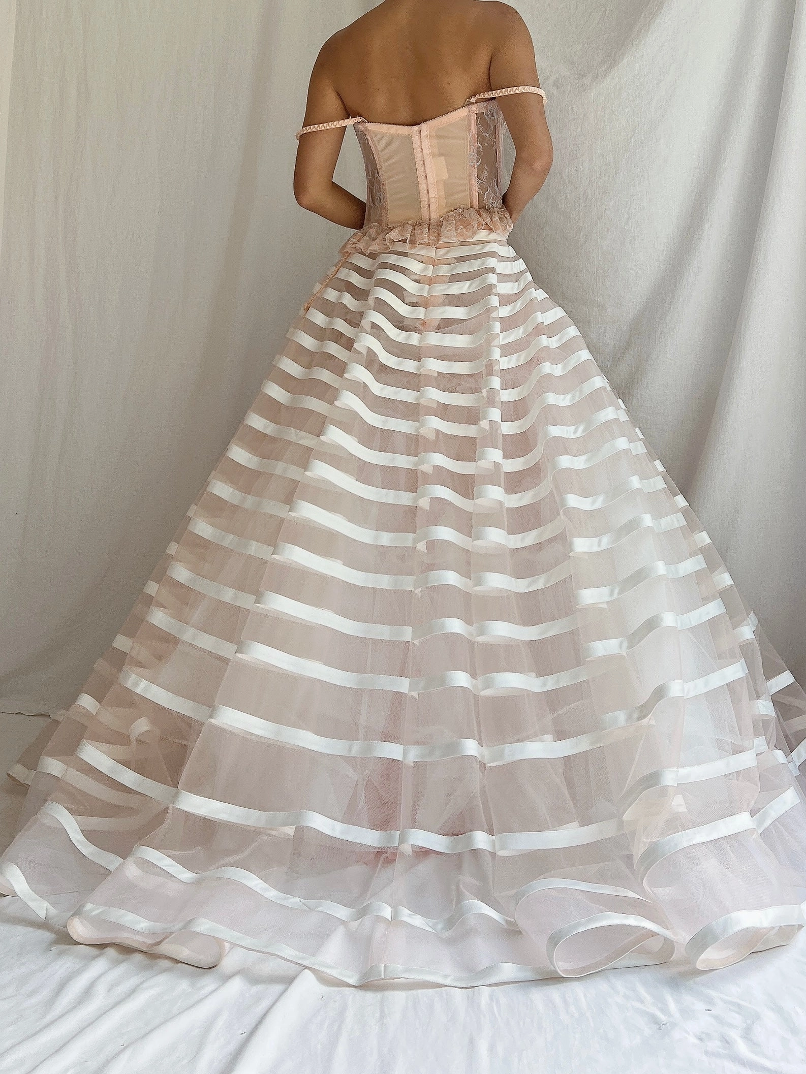 00s Striped Tulle Skirt - S