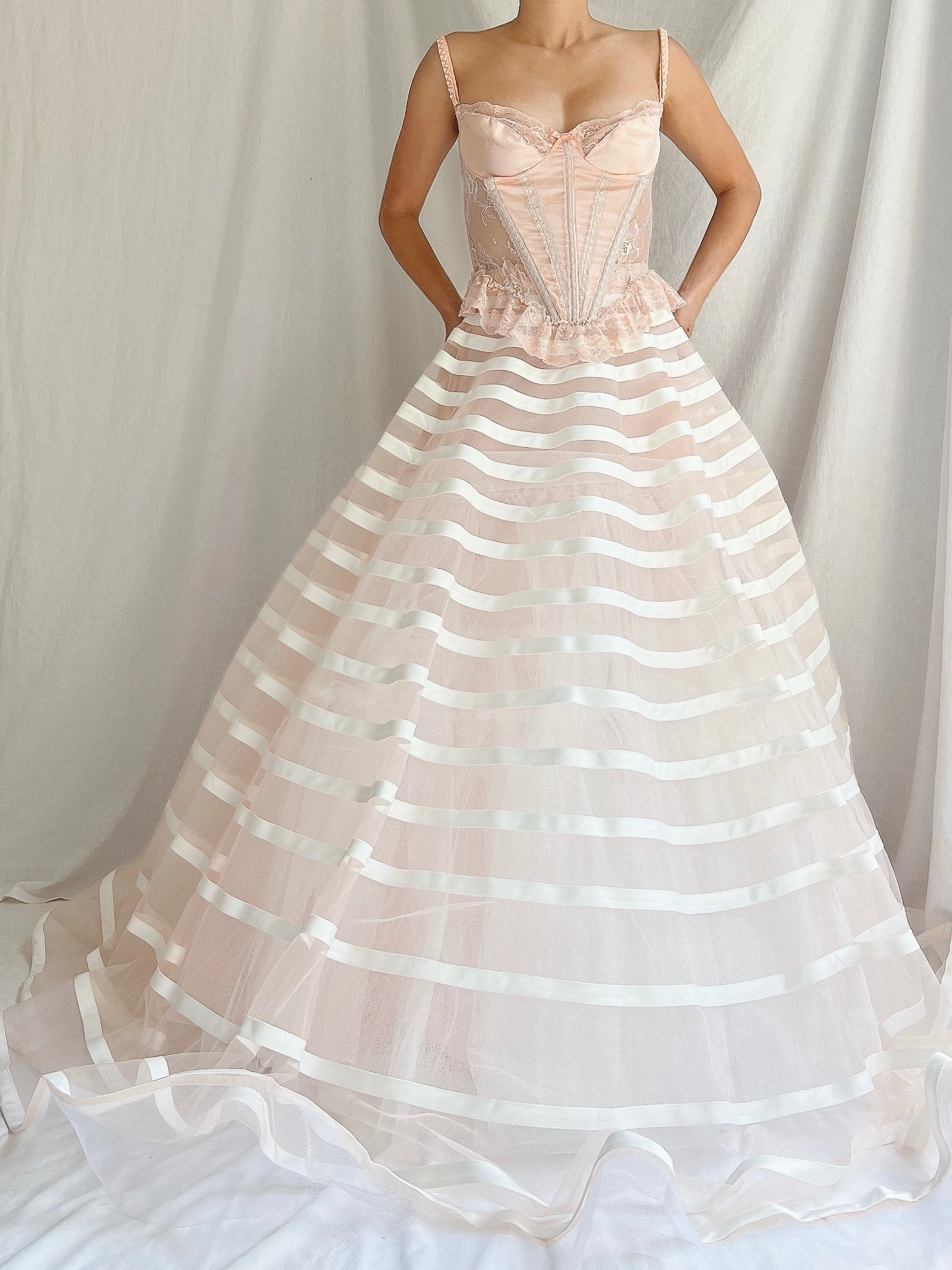 00s Striped Tulle Skirt - S