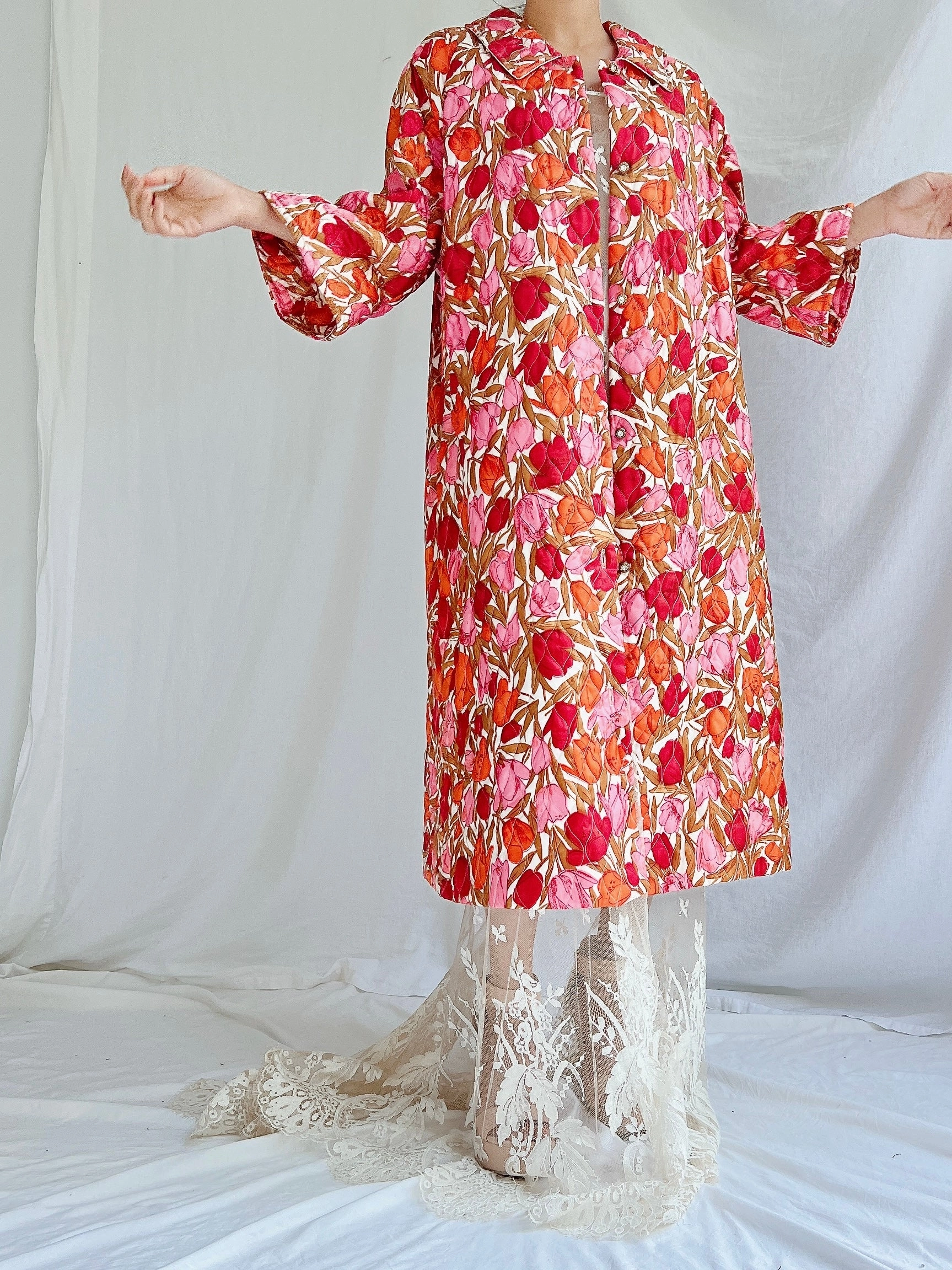 1960s Floral Duster - M