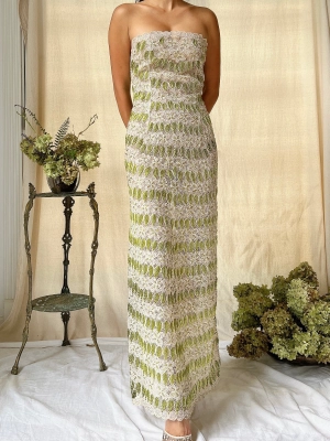 1960s Hand Crafted Beaded Gown - 6