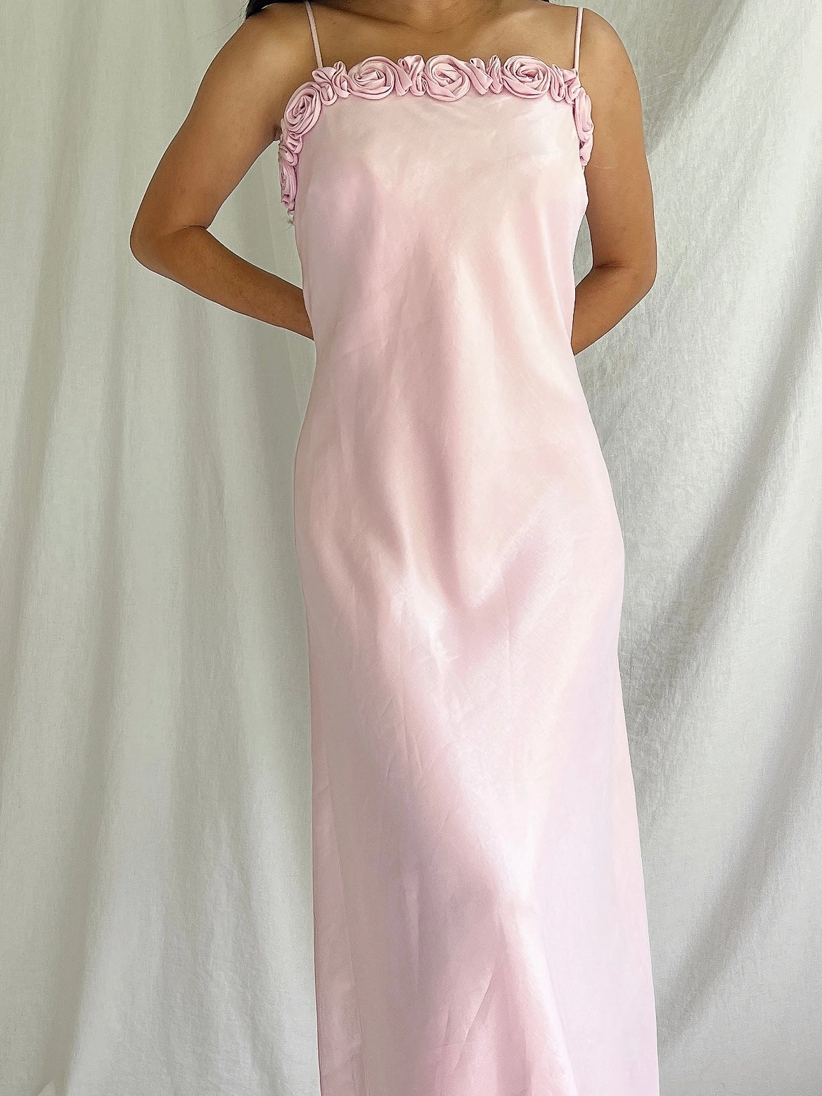 1990s Lilac Rosette Gown - M