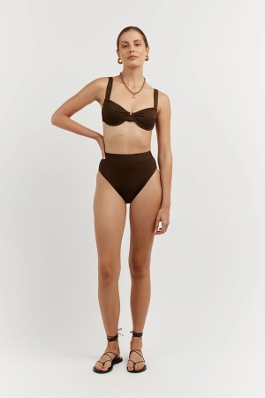 AMAYA CHOC SWIM BRALETTE TOP