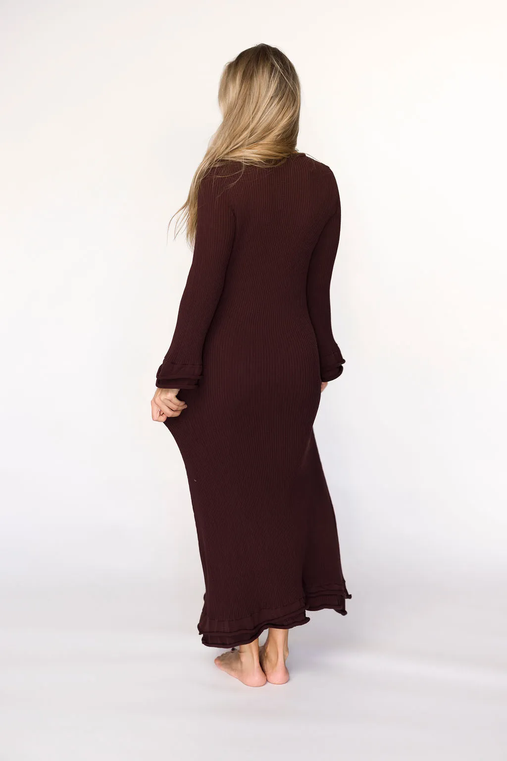 Arlet Dress in Brown - Bump Friendly