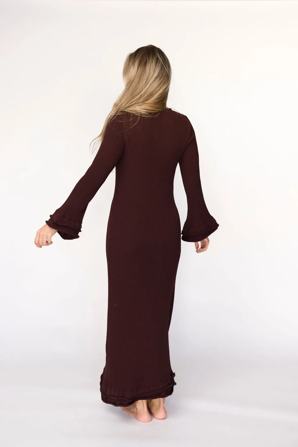 Arlet Dress in Brown - Bump Friendly