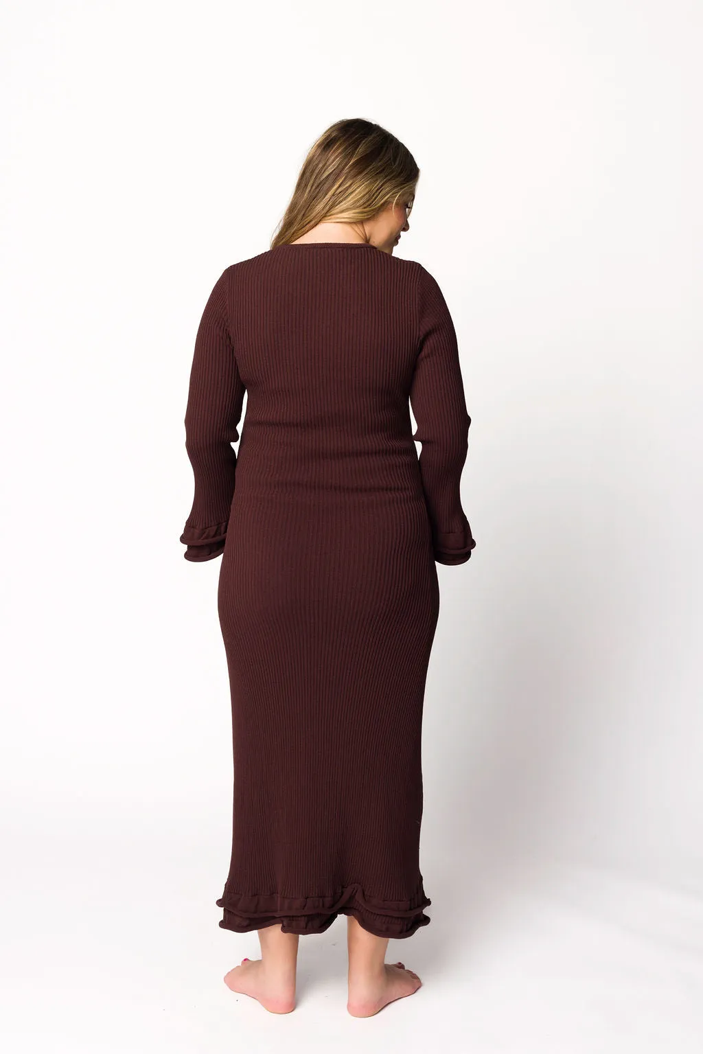 Arlet Dress in Brown - Bump Friendly