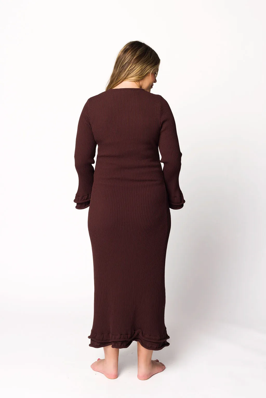 Arlet Dress in Brown - Bump Friendly