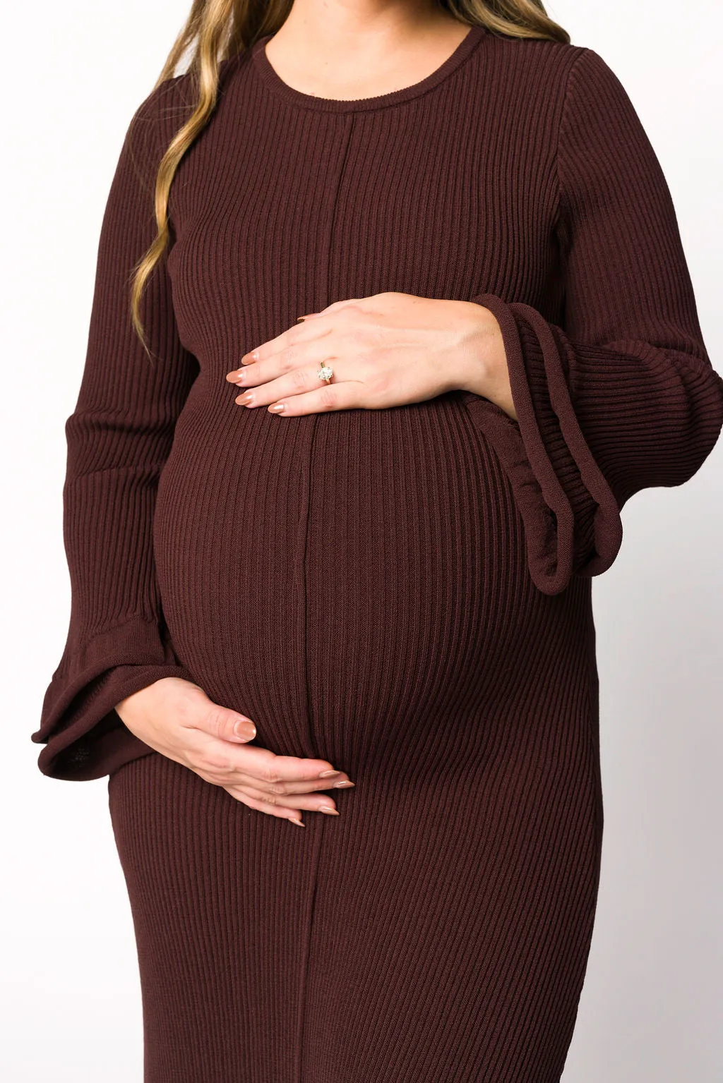Arlet Dress in Brown - Bump Friendly