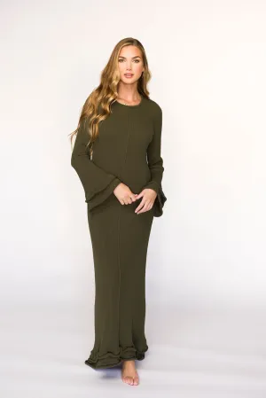 Arlet Dress in Olive - Bump Friendly