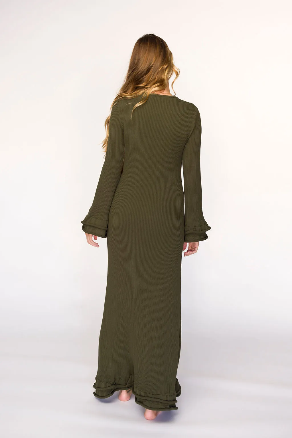 Arlet Dress in Olive - Bump Friendly