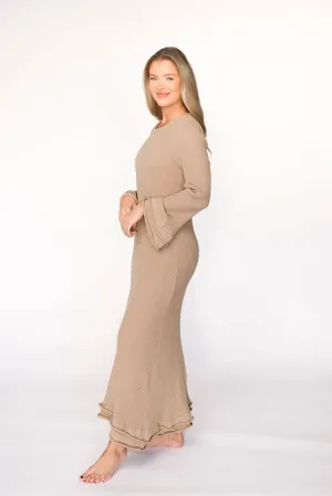 Arlet Dress in Taupe - Bump Friendly