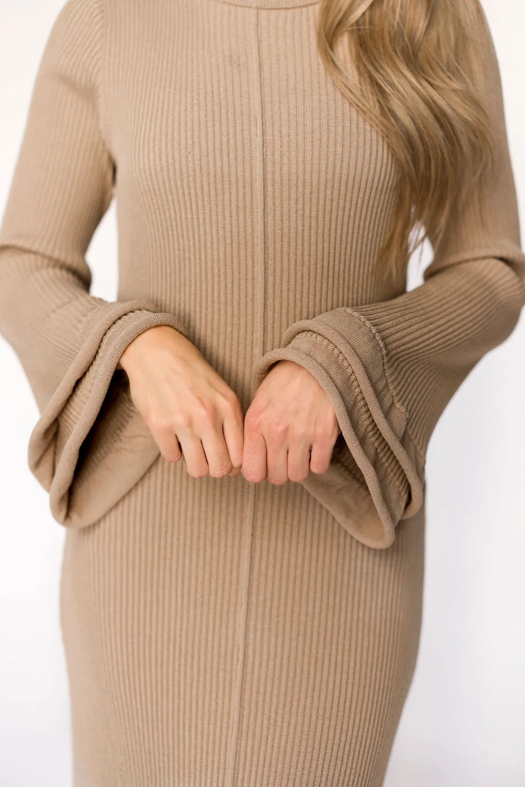 Arlet Dress in Taupe - Bump Friendly