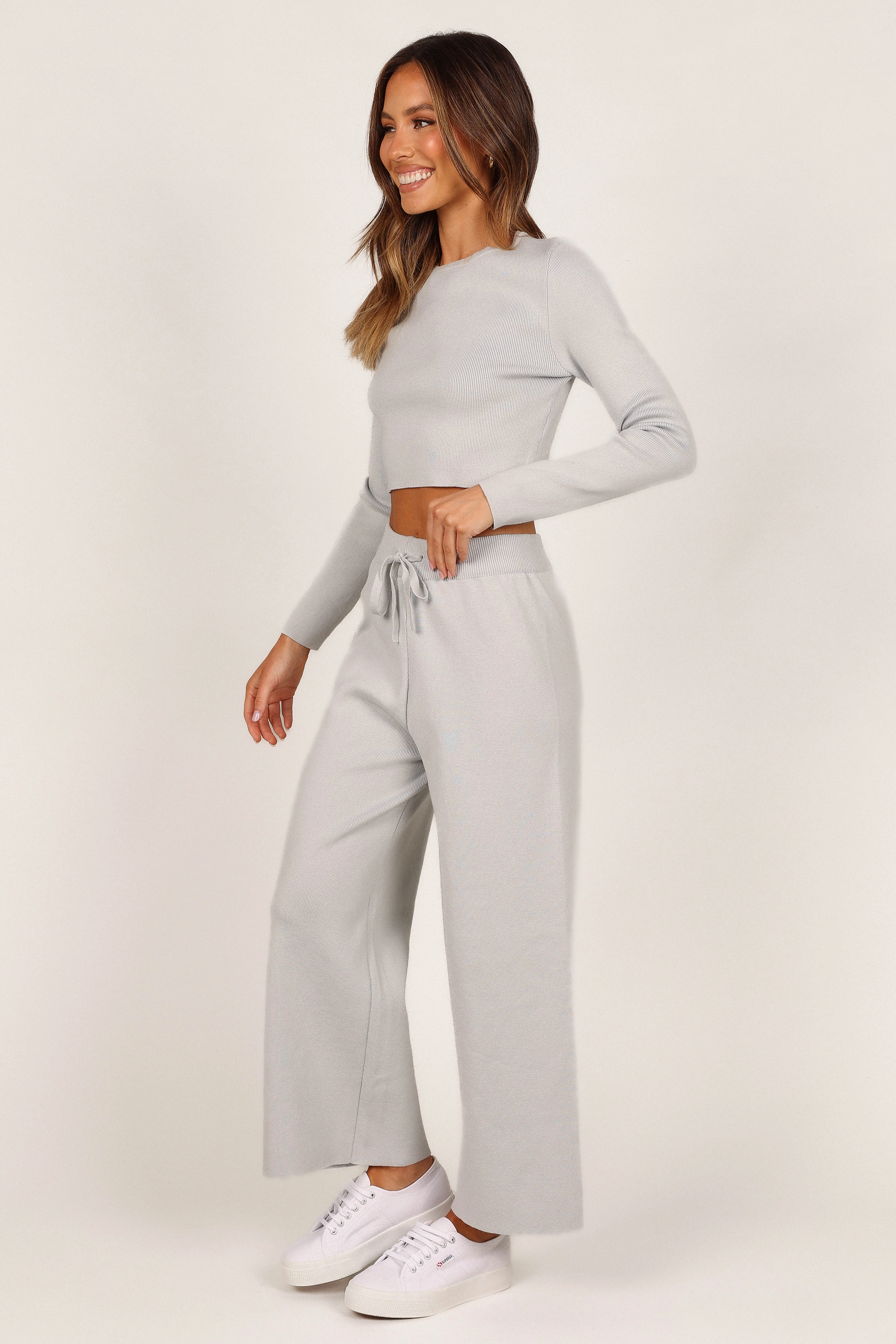 Ayers Long Sleeve Set - Grey