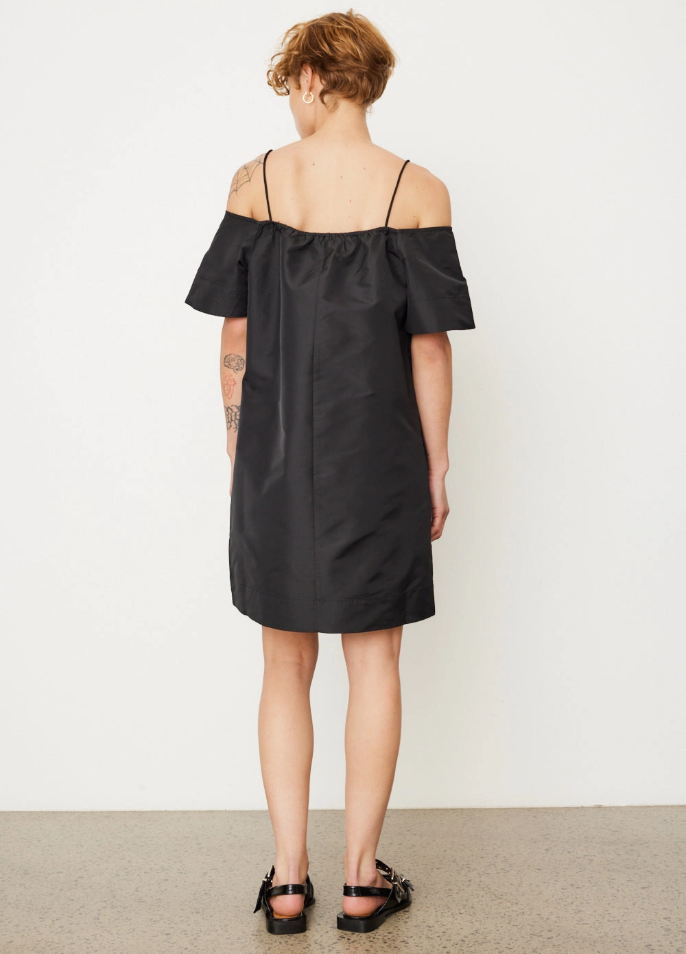Beaded Taffeta Mini Dress