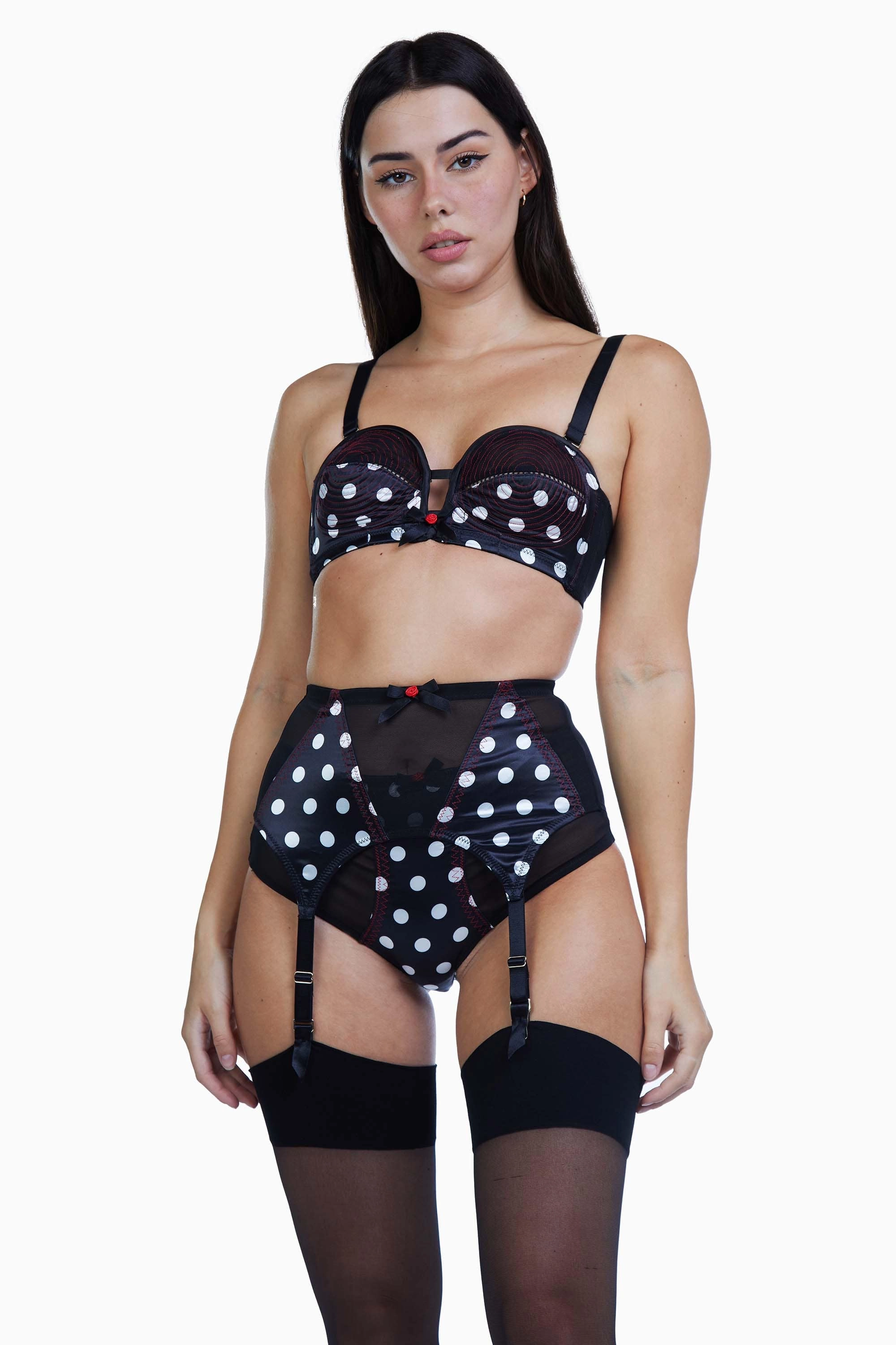 Bettie Page Spot Overwire Bra A - E