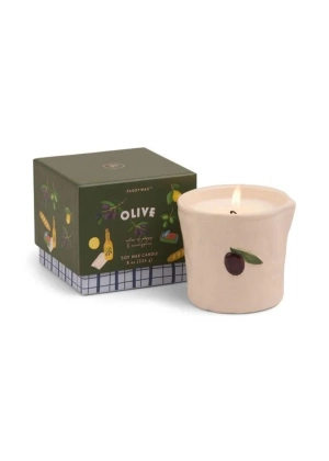 Bistro Olive Ceramic Candle - Fig & Olive - 8oz.