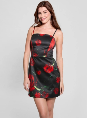 Black Floral Maelle Mini Dress
