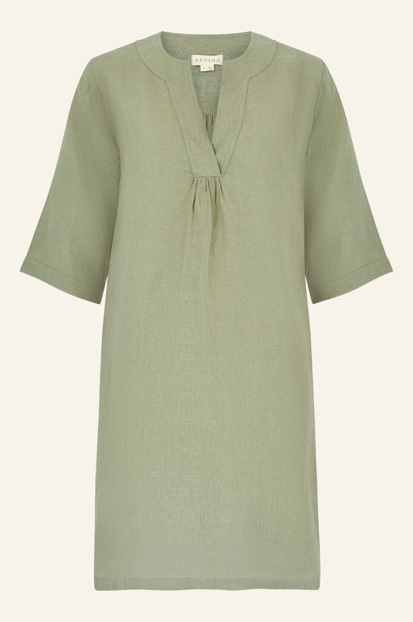 Calvi Linen Dress | Khaki