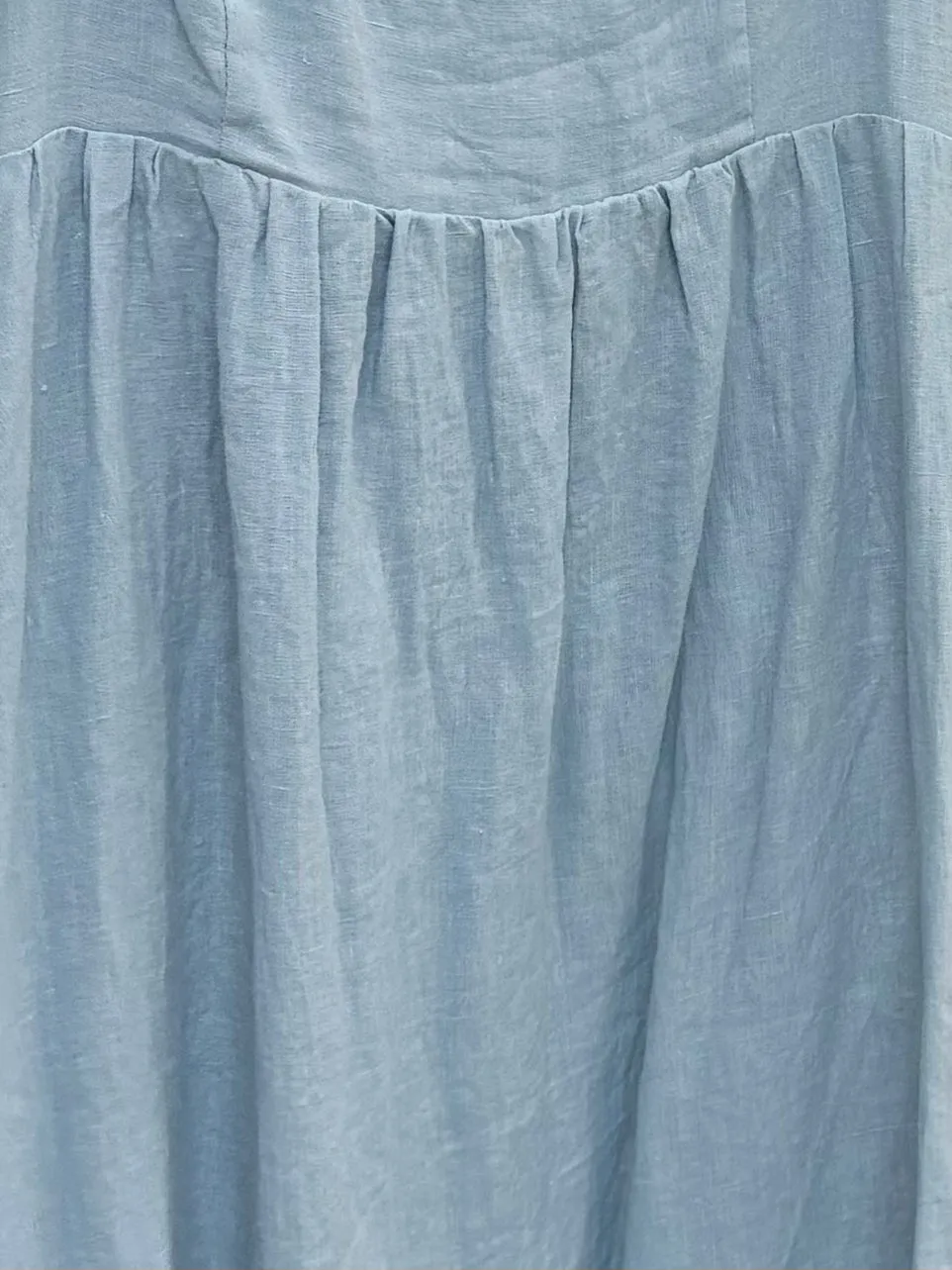 Candace Maxi Dress in Light Blue - 100% Linen - Bump Friendly (Low Stock)
