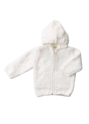 Chenille Hoodie - White