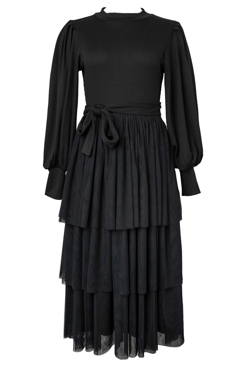 Cosette Midi Dress in Black - FINAL SALE