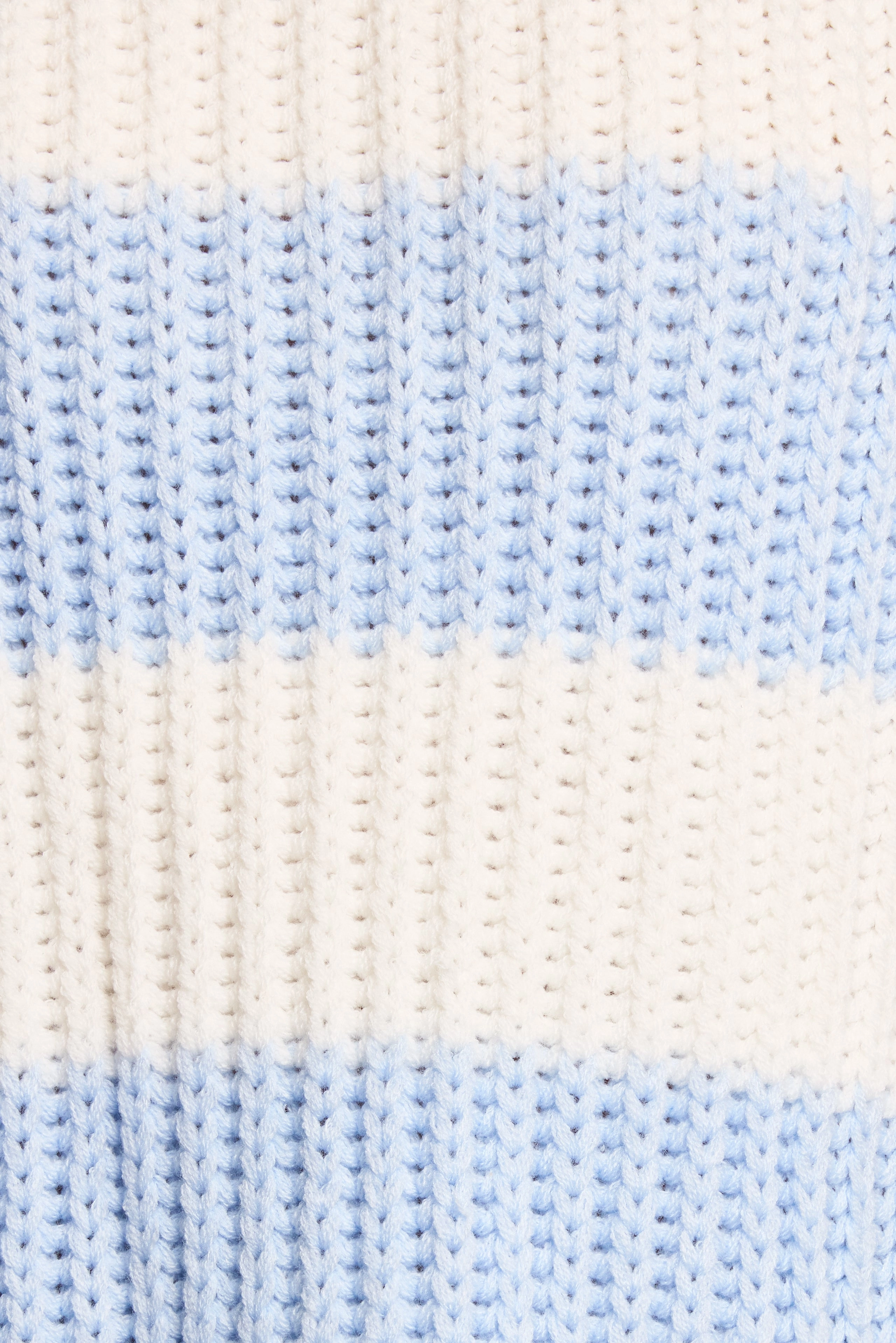 Courtney Thick Stripe Knit Sweater - Blue Cream