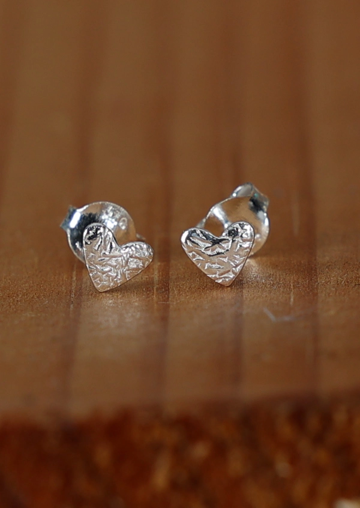 Dainty Heart Silver Studs