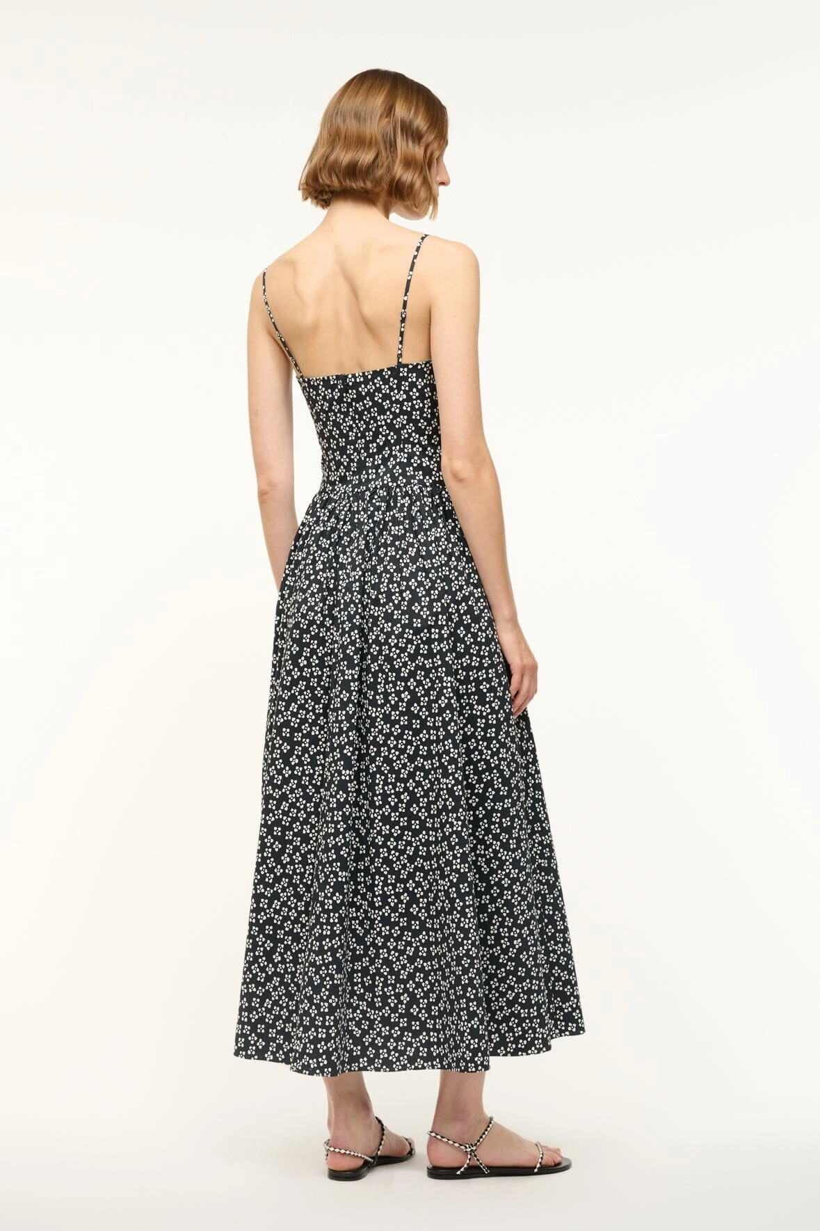 DENA DRESS | BLACK WOODBLOCK FLORAL