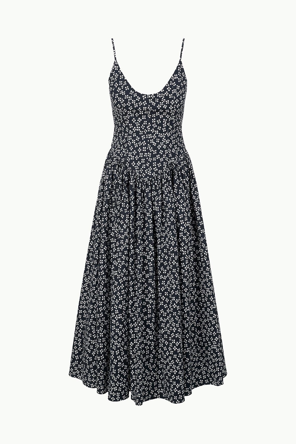 DENA DRESS | BLACK WOODBLOCK FLORAL