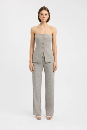 Denver Strapless Button Top