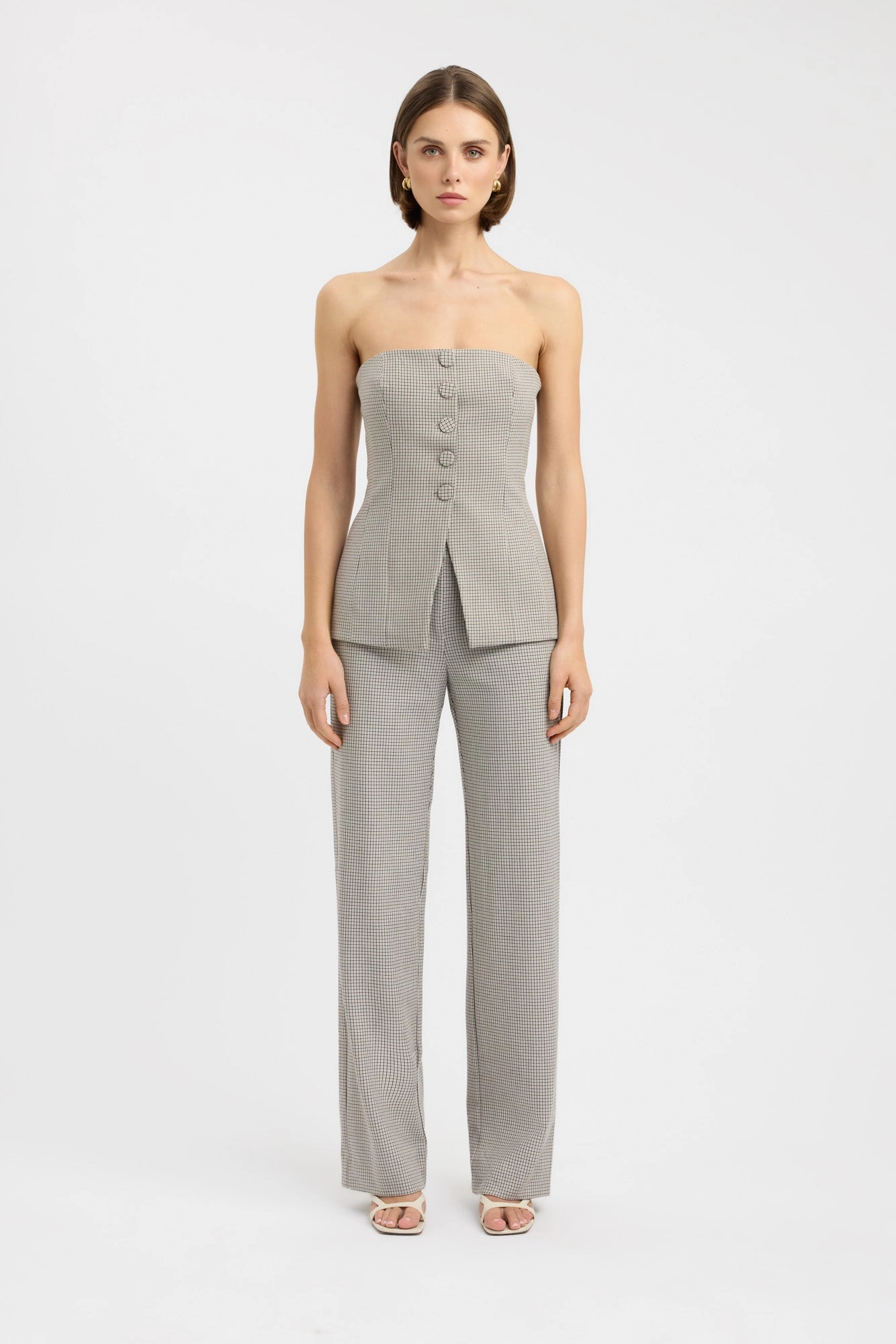 Denver Strapless Button Top