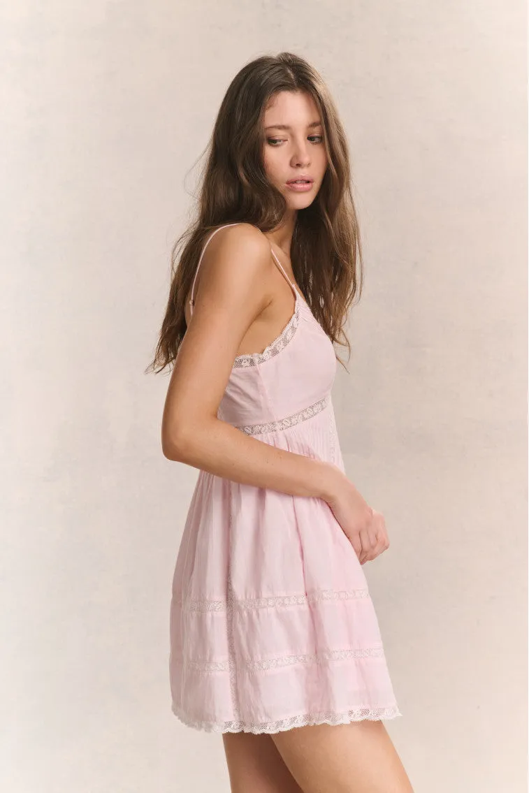 Docila Cotton Mini Dress - PINK