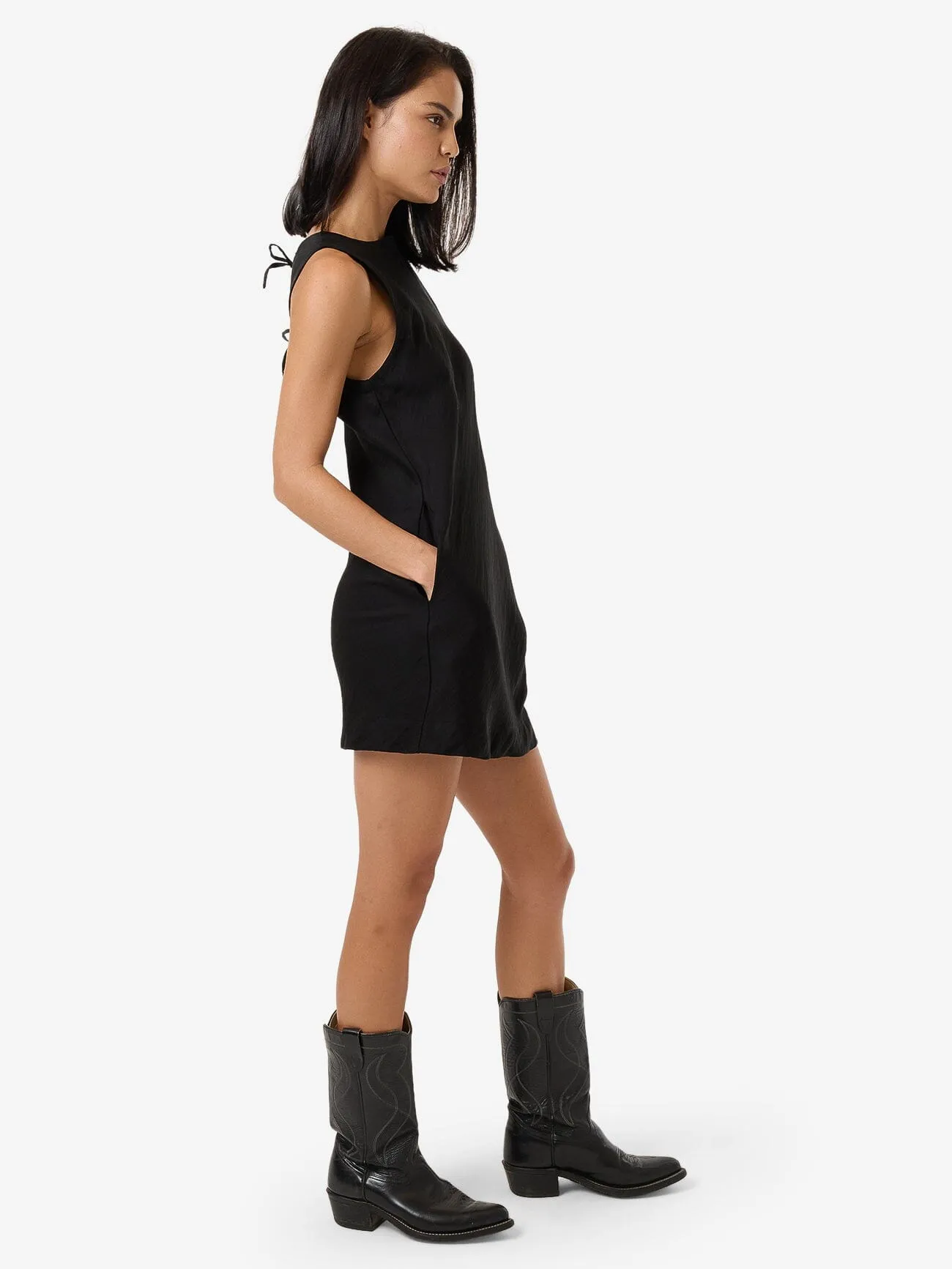 Ember Arianna Mini Dress - Black
