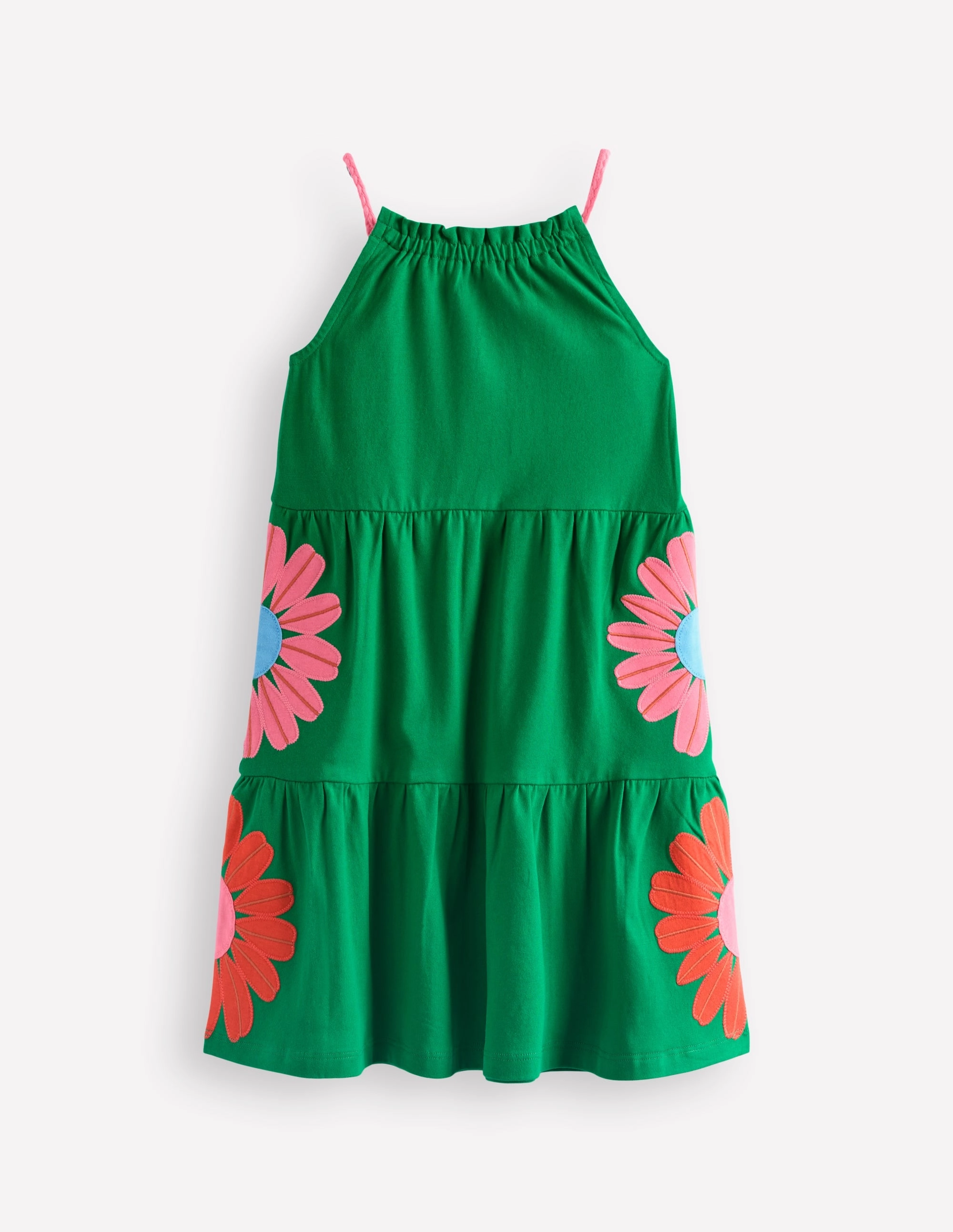 Enola Hotchpotch Jersey Dress-Rich Emerald Flowers