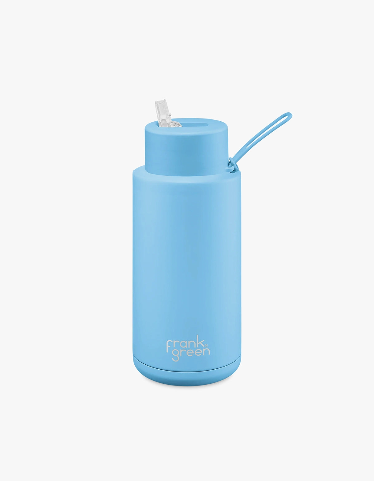 Frank Green 34oz/1000ml Reusable Bottle Straw Sky Blue