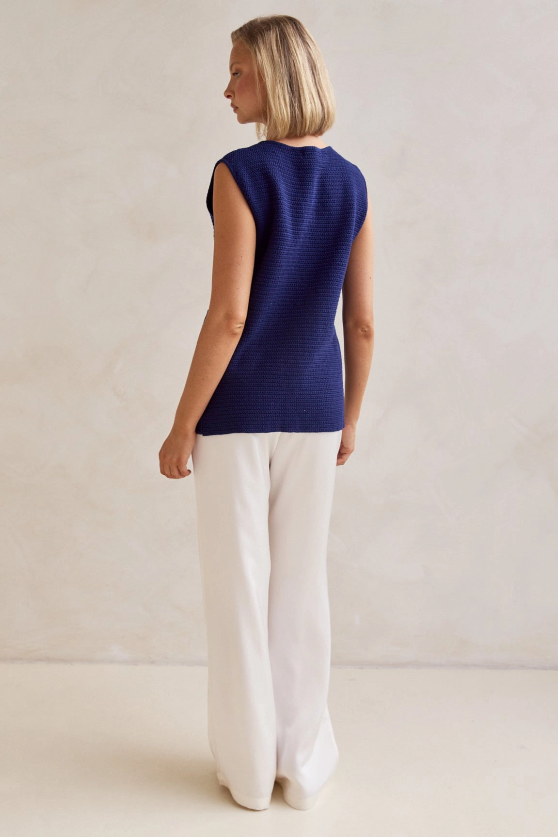 Freja Knit Vest (Navy)