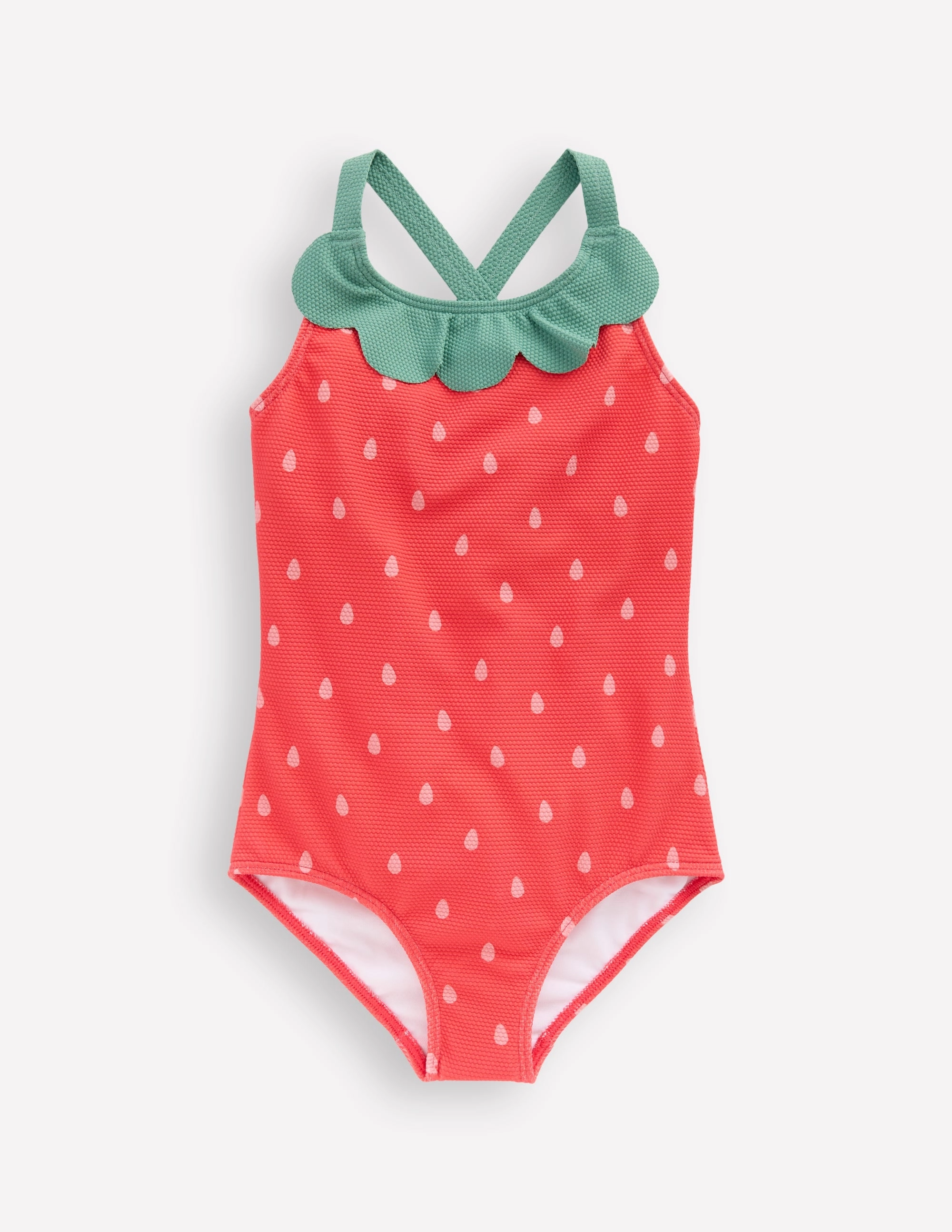 Fun Cross-back Swimsuit-Strawberry