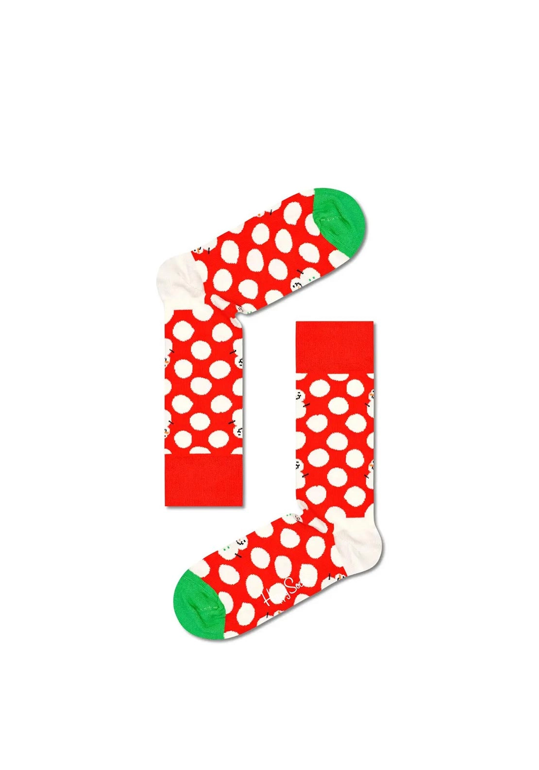 Happy Socks Big Dot Snowman Socks, Red EU41-46