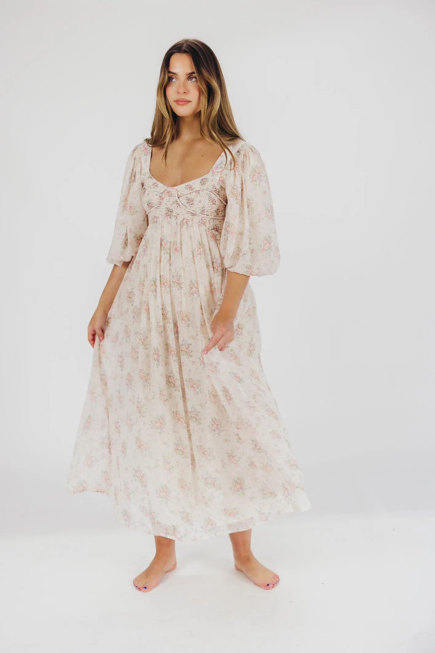 Harlow Maxi Dress in Petal Pink - Bump Friendly & Inclusive Sizing (S-3XL)