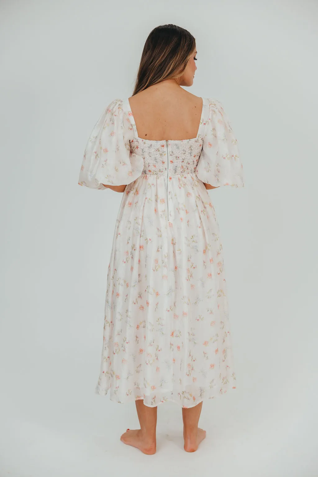 Harlow Maxi Dress in Tiny Pink Floral - Bump Friendly & Inclusive Sizing (S-3XL)