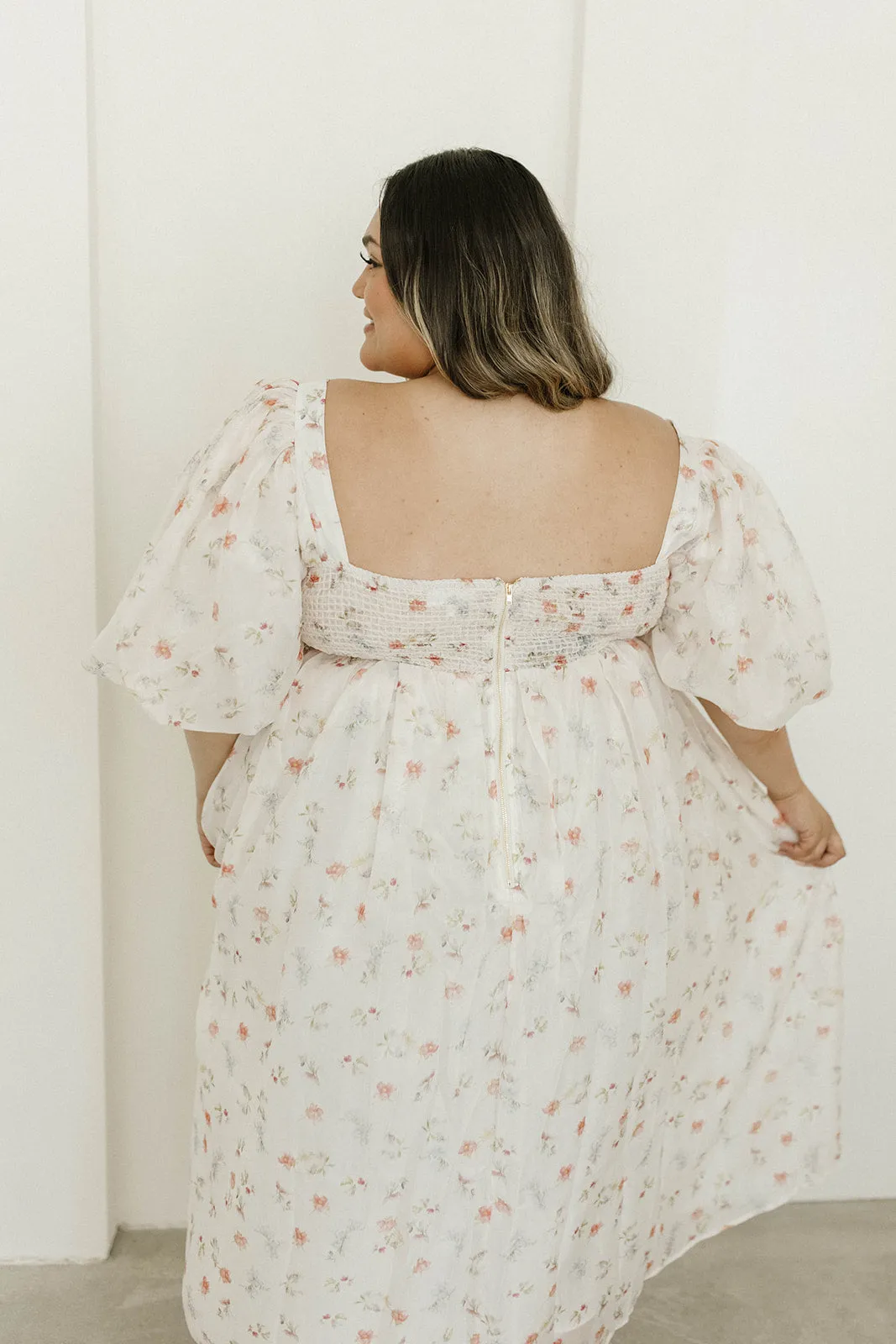 Harlow Maxi Dress in Tiny Pink Floral - Bump Friendly & Inclusive Sizing (S-3XL)
