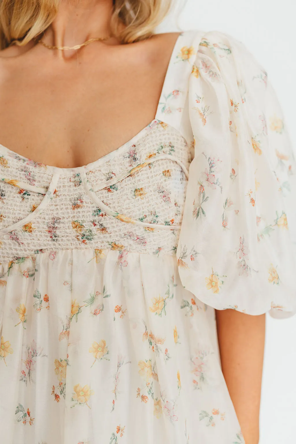 Harlow Maxi Dress in Tiny Yellow Floral - Bump Friendly & Inclusive Sizing (S-3XL)