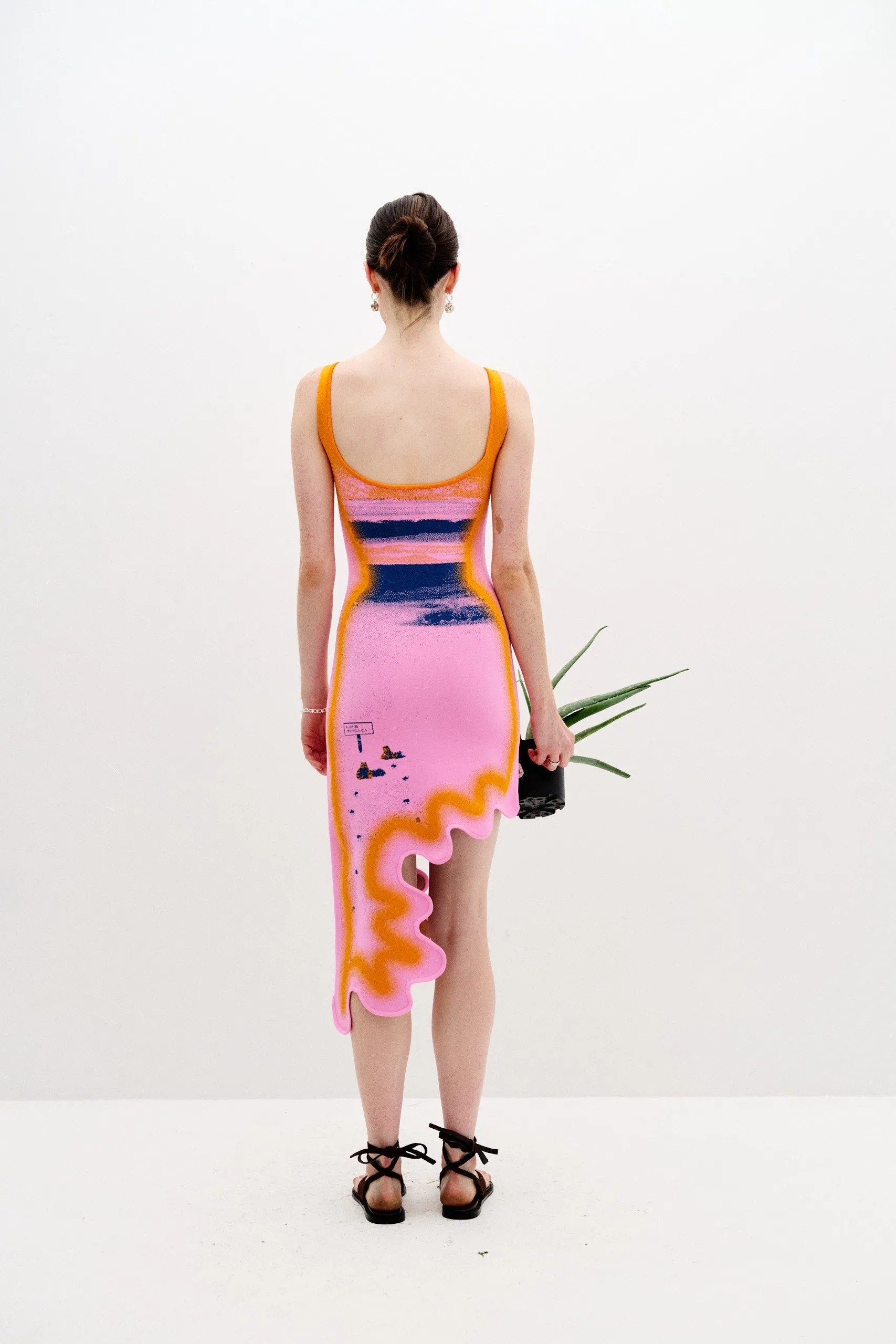 HAZEL REVERSIBLE WAVY ASYMMETRIC DRESS