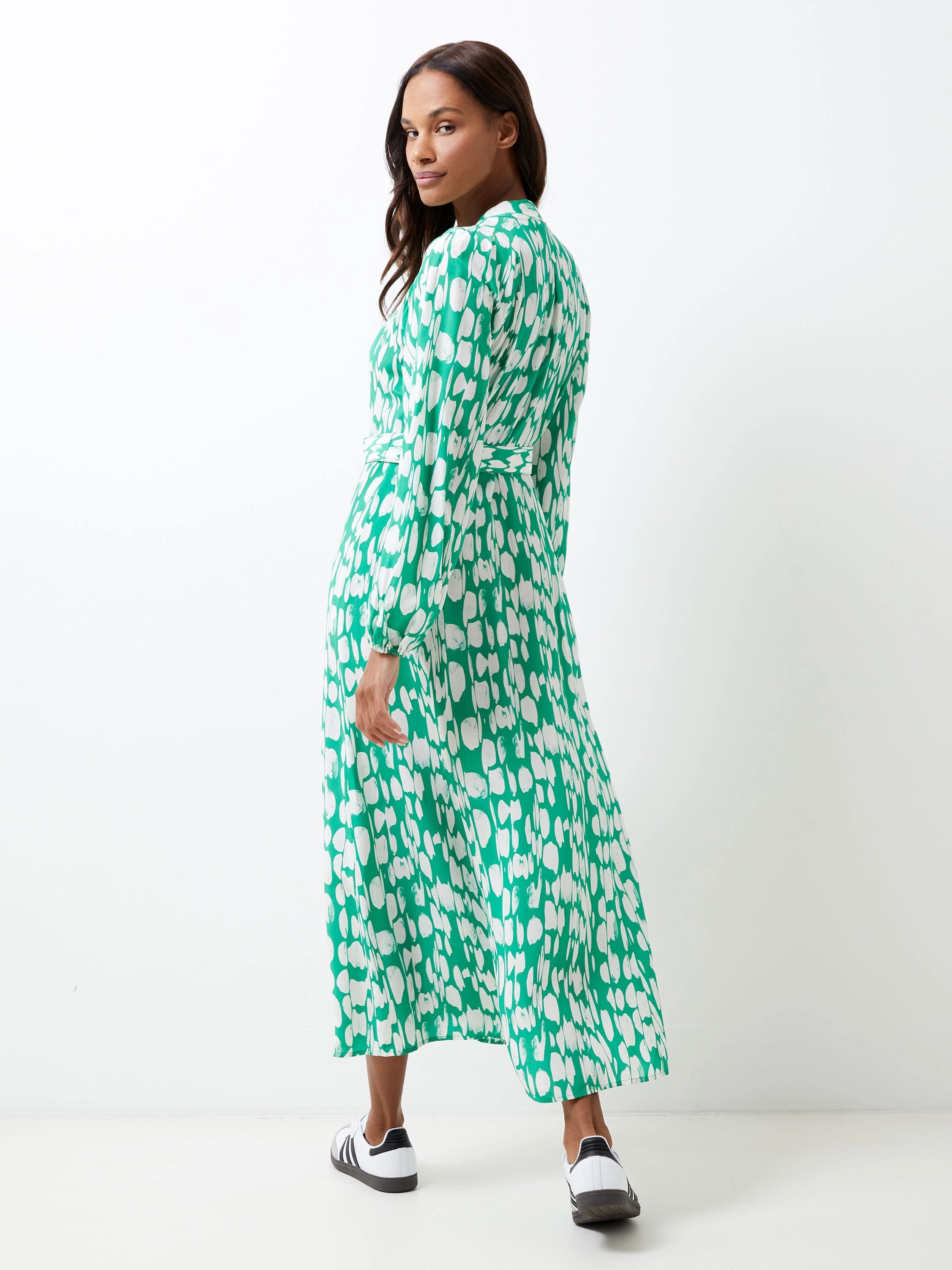 Islanna Crepe Belted Dress