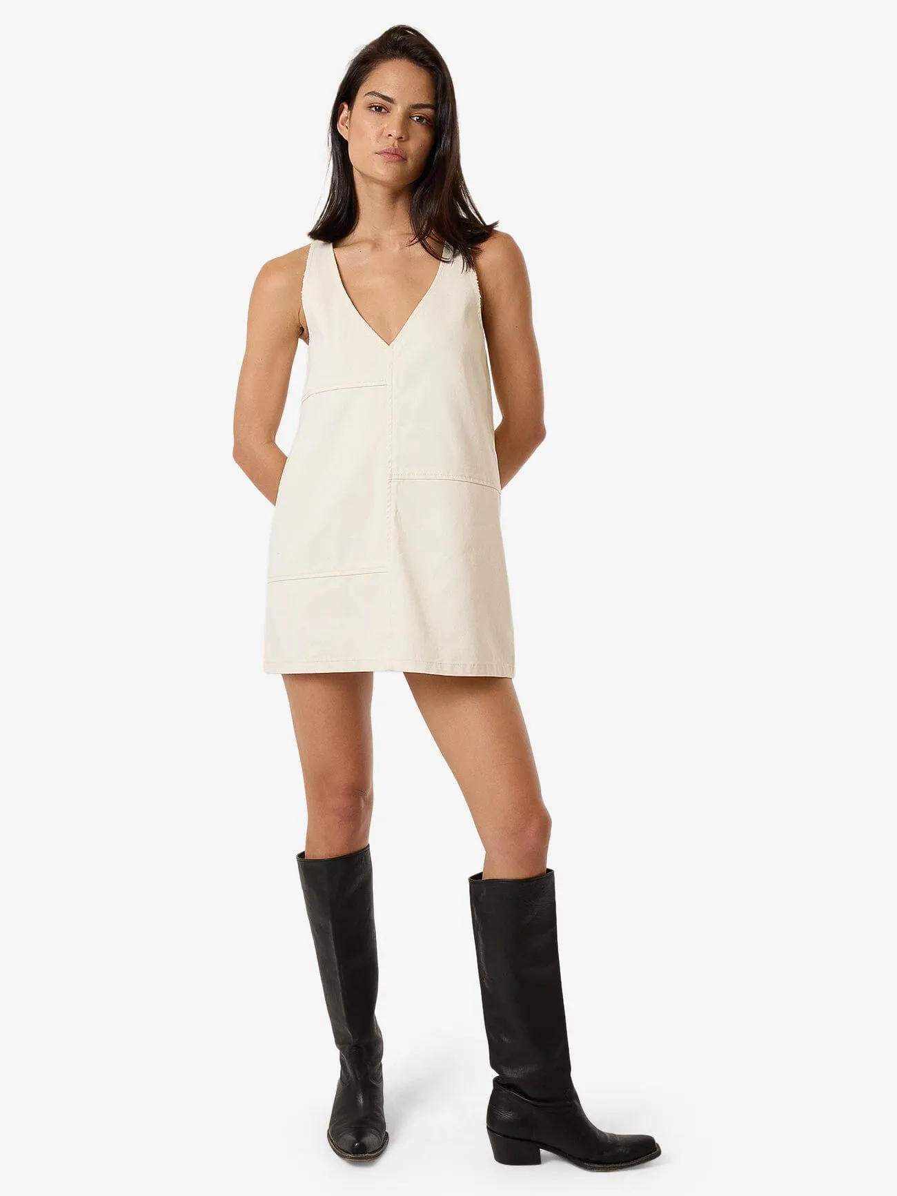 Kai Panelled Dress - Heritage White