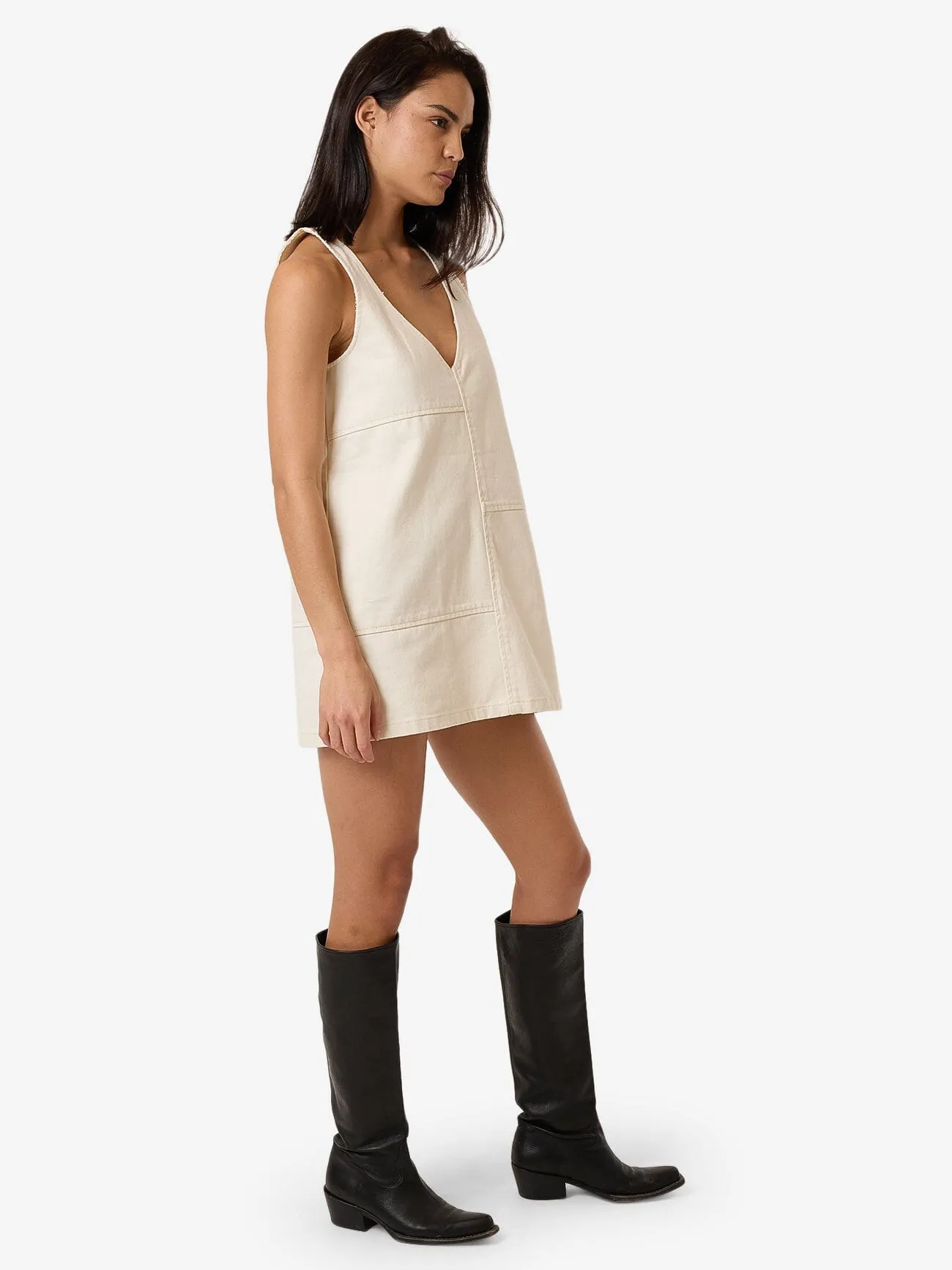 Kai Panelled Dress - Heritage White