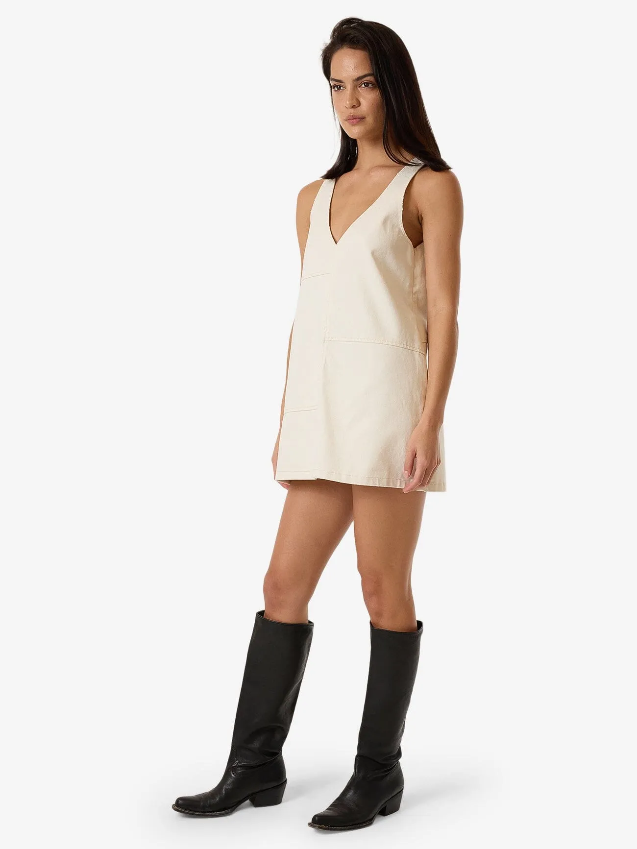 Kai Panelled Dress - Heritage White