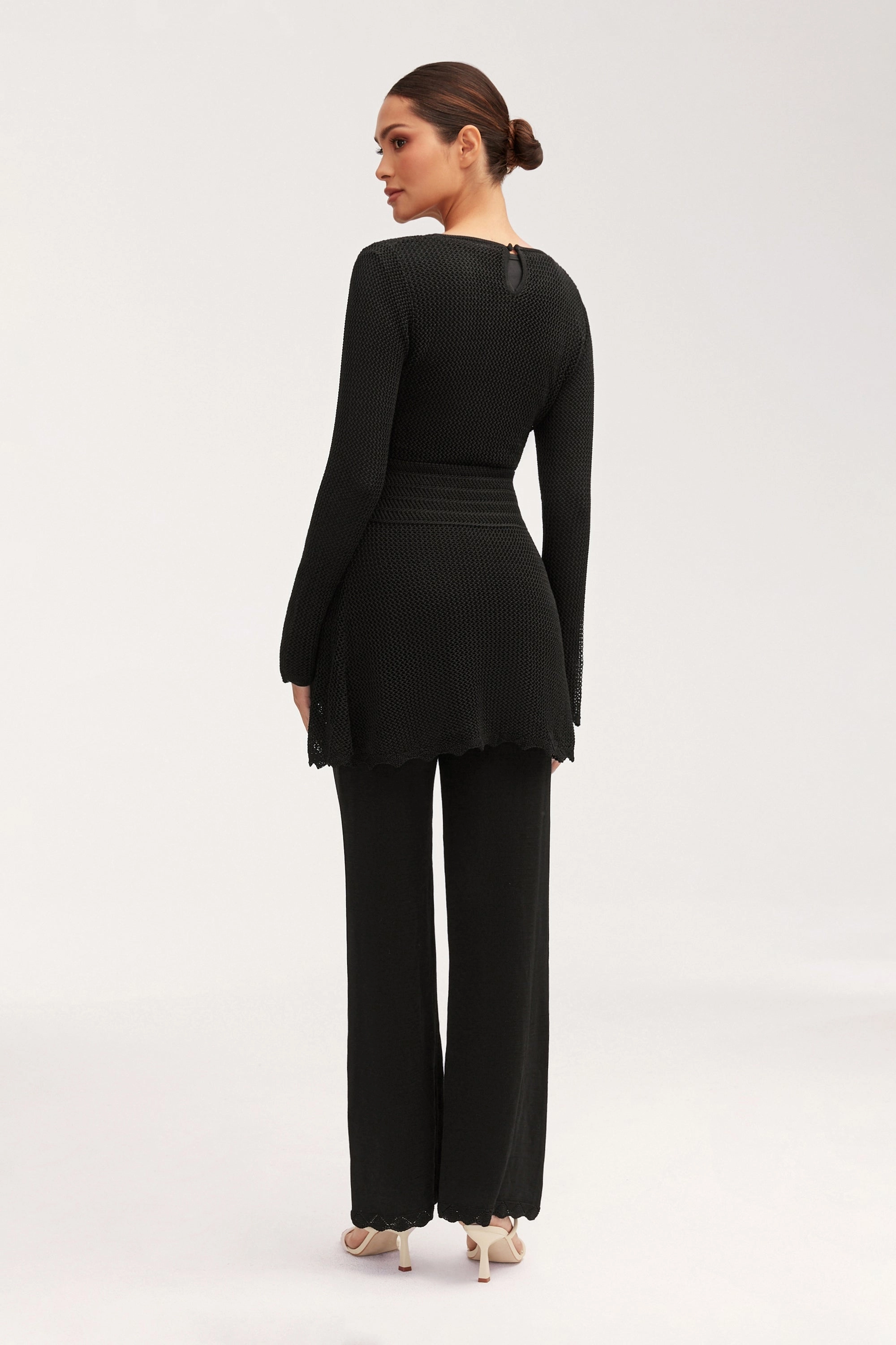 Kendall Crochet Top - Black