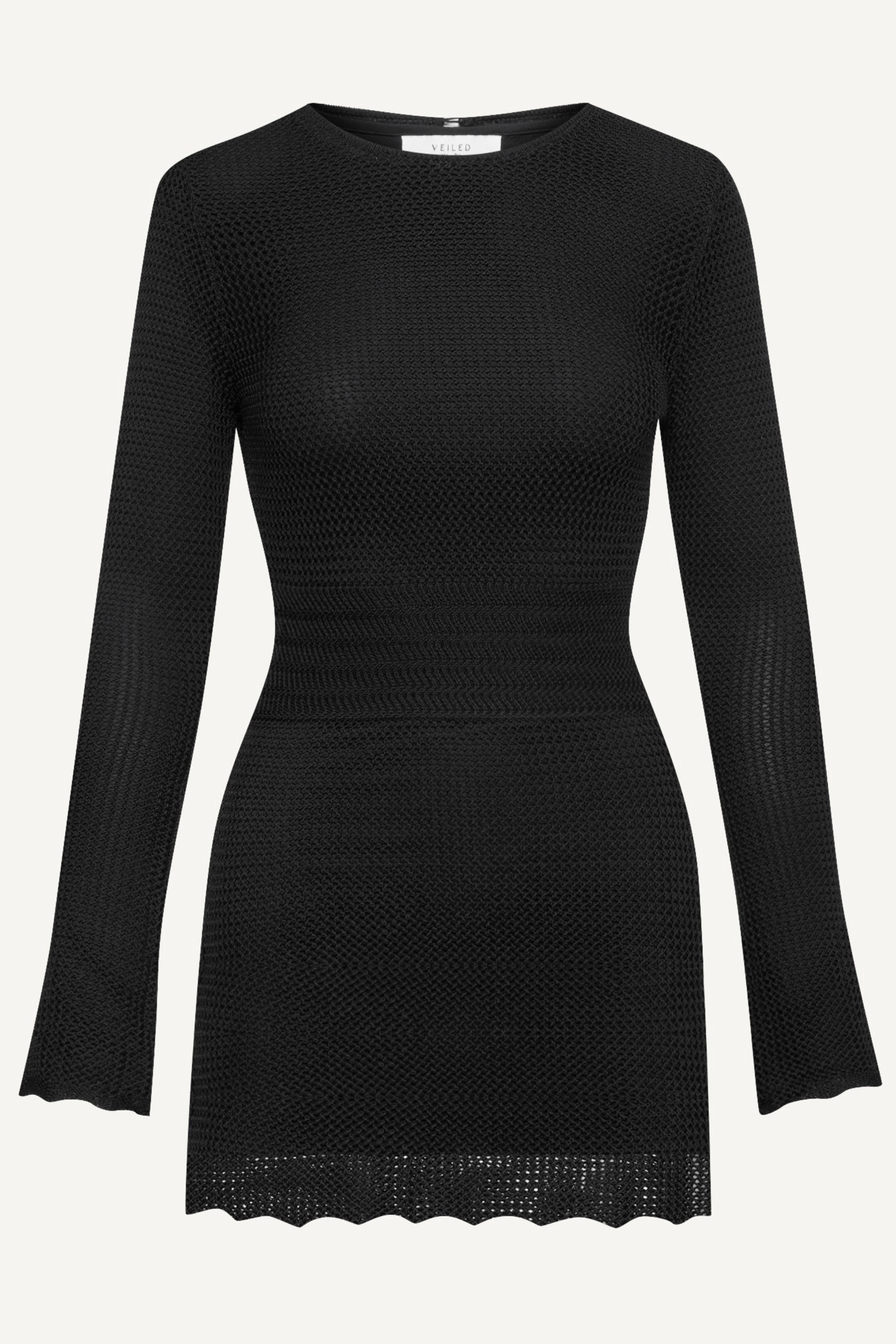 Kendall Crochet Top - Black