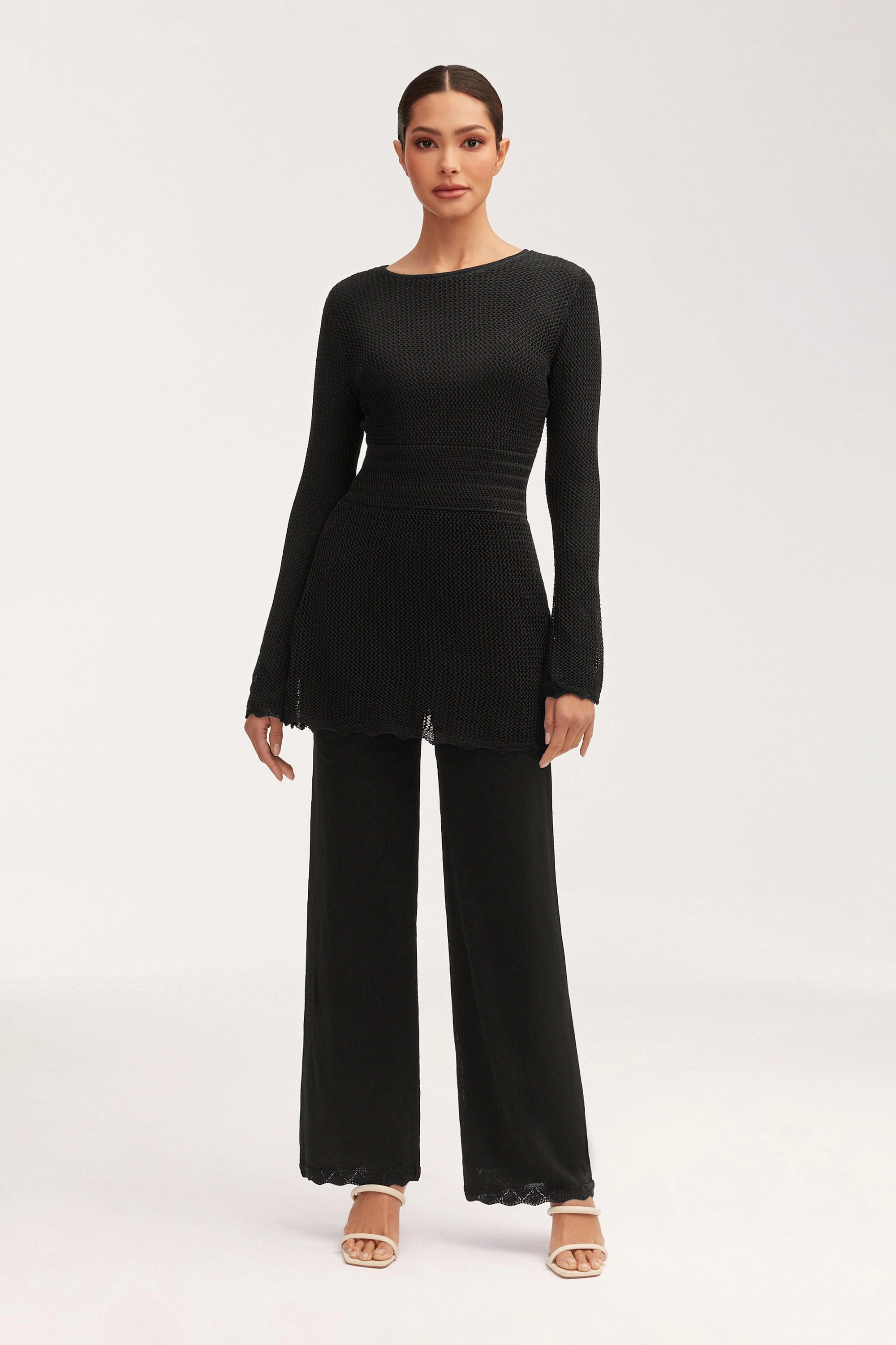 Kendall Crochet Top - Black